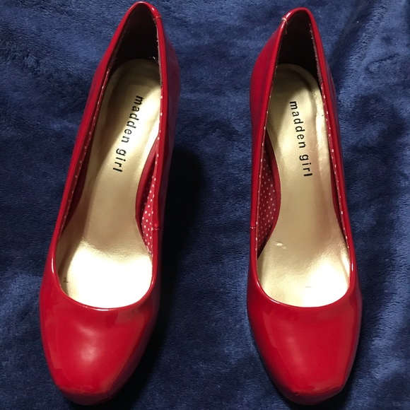 Madden Girl Cherry Red Patent Pumps - Picture 2 of 7